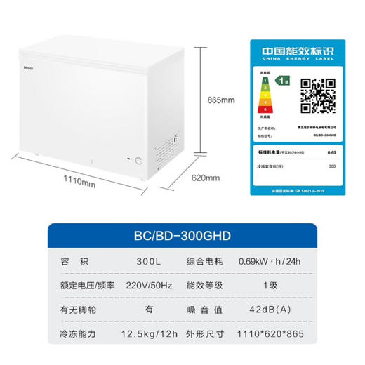 海尔（Haier）冰柜 BC/BD-300GHD 商品图14