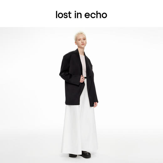 [捡漏价]lost in echo2024春季新款设计师品牌醋酸宽肩翻领廓形西装外套 商品图3