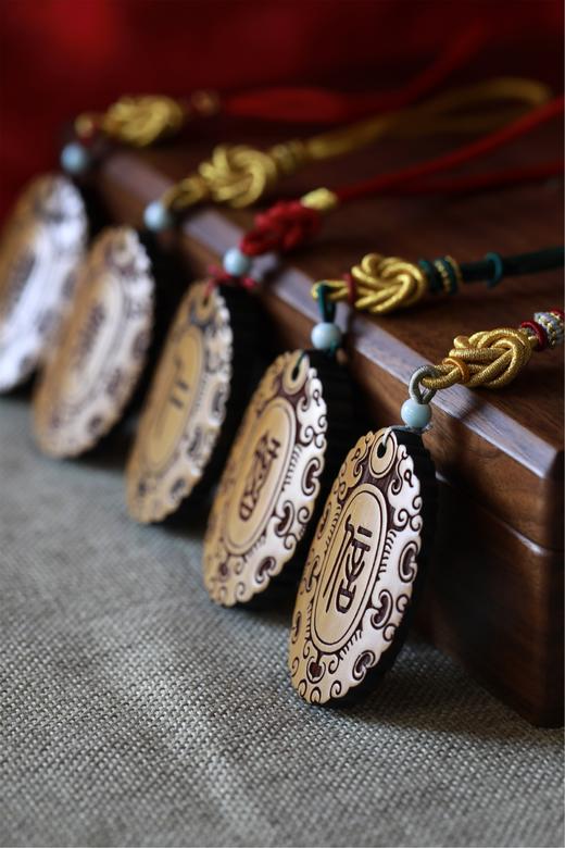 仁义礼智信勇°竹挂牌平安无事牌 商品图4