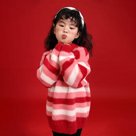 AVANN 儿童一体绒仿水貂毛节日限定毛衣7900