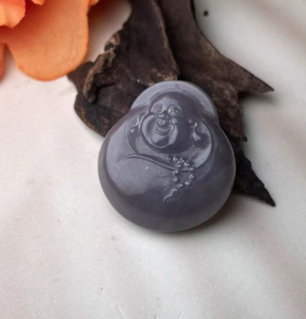 烟紫吊坠-布衣佛