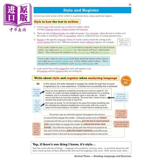 预售 【中商原版】英国CGP GCSE English Language Edexcel Revision Guide 商品图4