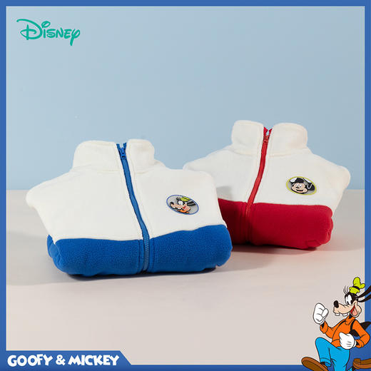 迪士尼秋新品时尚撞色休闲中小童摇粒绒保暖外套233S1853 商品图13