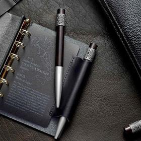 笔下 轮回黑檀木中性签字笔转经笔解压转运文创原创意国潮男女生日高档商务办公礼物送礼品笔礼盒装 黑檀签字笔