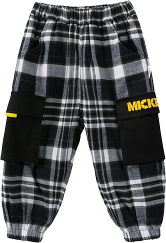 【商场同款】迪士尼宝宝冬季男童黑白格加绒长裤214DK0199 商品图5