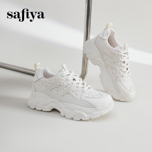 Safiya/索菲娅 2024新品早春轻便百搭增高厚底小香风运动老爹鞋 SF41112043 商品图1