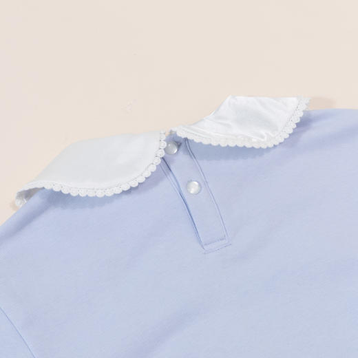 【商场同款】迪士尼童装女童娃娃领套头卫衣春秋款中小童人鱼公主可爱翻领上衣221DS0511 商品图5