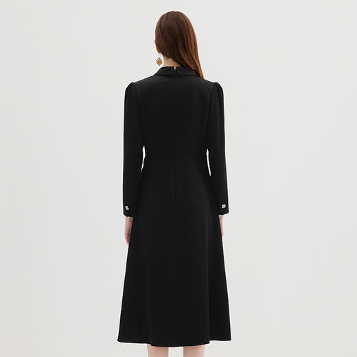 EITIE爱特爱秋季新款气质时尚翻领收腰连衣裙7177817 商品图5