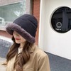 保暖大毛边蒙古帽毛绒盆帽渔夫帽（4-1115） 商品缩略图5