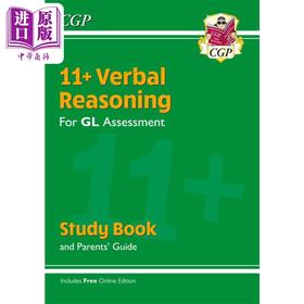 预售 【中商原版】英国CGP 11+ GL Verbal Reasoning Study Book (with Parents’ Guide & Online Edition)