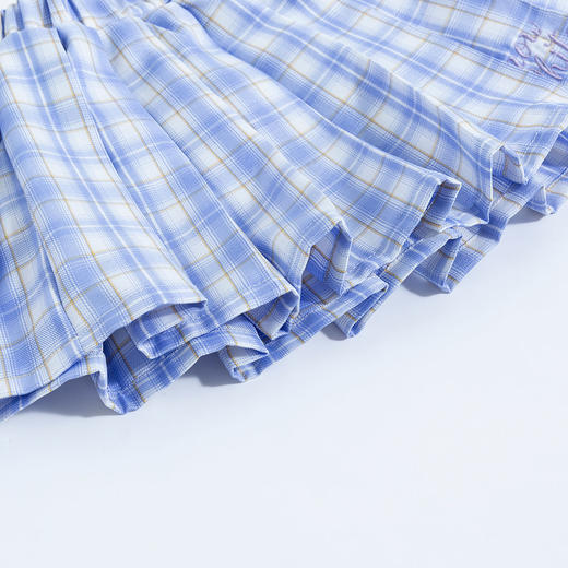 【商城同款】迪士尼童装女童T恤套装两件套学院风领带长袖T恤格子格子百褶裙221DT0139 商品图4