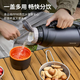 九阳（Joyoung）旅行壶保温壶304不锈钢大容量保温瓶真空户外水壶黑色2L