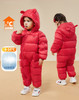 贝贝怡宝宝冬款婴幼儿加厚保暖羽绒连体衣白鸭绒哈衣爬服新款214L500 商品缩略图4