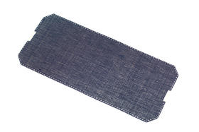 慢蓝 切角手缝手织布格子茶席