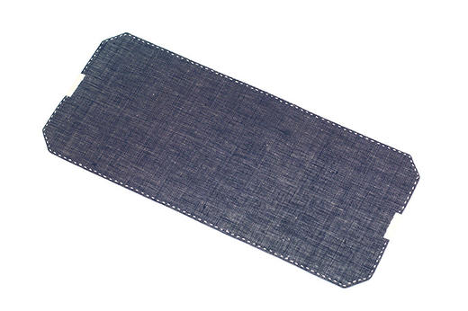 慢蓝 切角手缝手织布格子茶席 商品图0