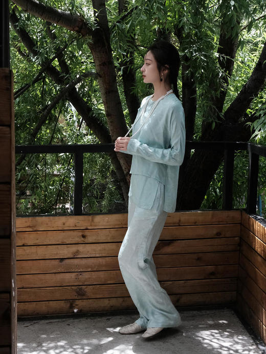 盛唐牡丹 |真丝花罗莺歌蝶舞女裤 商品图5