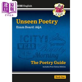 【中商原版】英国CGP GCSE English AQA Unseen Poetry Guide - Book 1 includes Online Edition