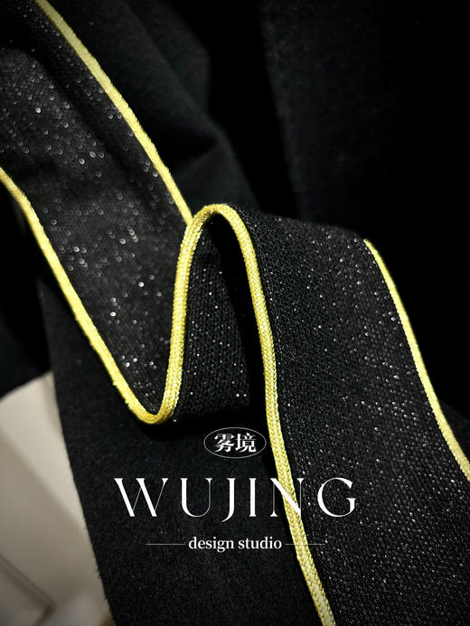 【雾境定制】限量款黑金锦竹霸气女王羊绒大衣 3203093 商品图11