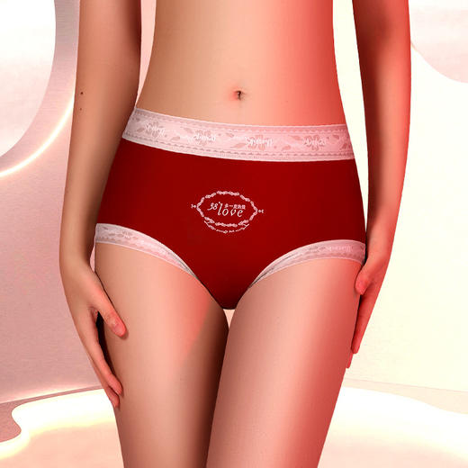 7A双面磨毛【中腰无痕女士内裤】加绒加厚保暖 桑蚕丝抑jun裆三角短裤头 商品图8