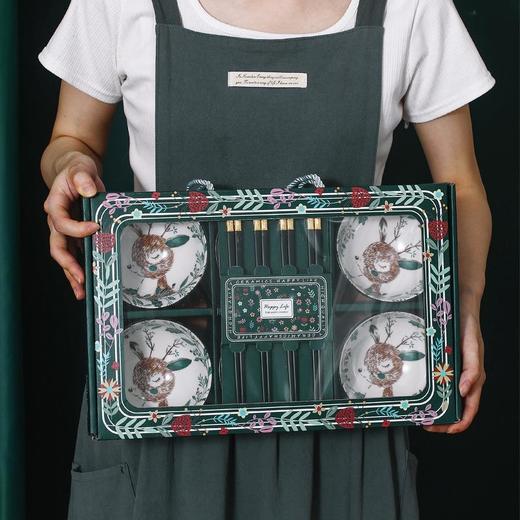 中式会销活动开业礼品碗筷套装批青花瓷陶瓷餐具礼盒装送礼 商品图0