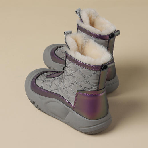 品质好货 | Safiya/索菲娅2023冬季新款绗缝拉链加绒棉靴雪地靴SF3411A714 商品图5