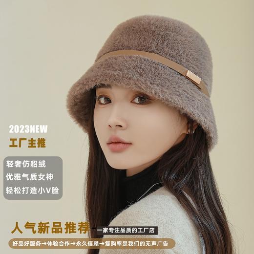 女貂绒盆帽 商品图2
