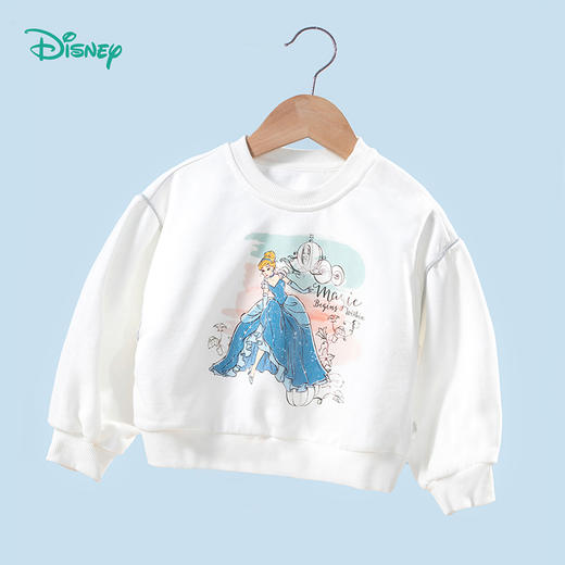 【商场同款】迪士尼童装女童套头卫衣春秋款中小童迪士尼在逃公主可爱上衣221DS0503 商品图0