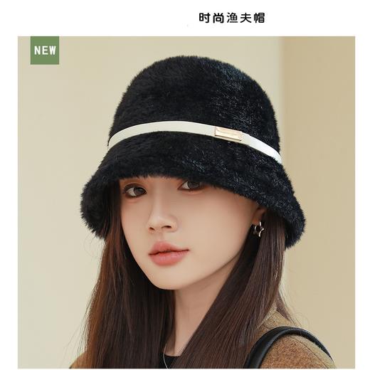 女貂绒盆帽 商品图7