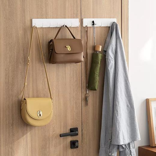 挂钩免打孔强力粘胶门后挂衣架衣服毛巾厨房透明无痕粘贴连排粘钩 商品图1