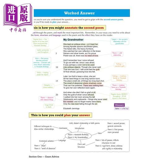 【中商原版】英国CGP GCSE English AQA Unseen Poetry Guide - Book 1 includes Online Edition 商品图4