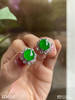3210312，老坑艳绿蛋面耳钉。具体价格微信咨询 商品缩略图6