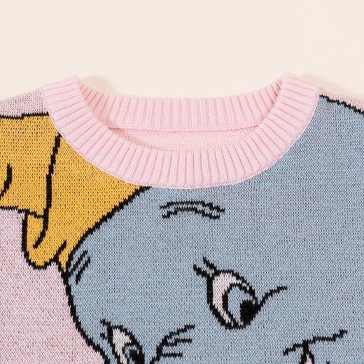 【商场同款】秋冬新款女童小飞象针织套头毛衣时尚撞色线衫百搭上衣221DS0468 商品图4