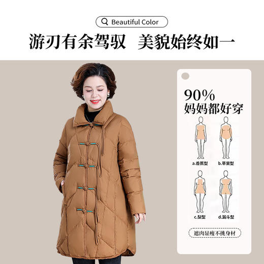 妈妈装冬季羽绒服洋气高贵40岁50中老年外套（货号 ML6203） 商品图2