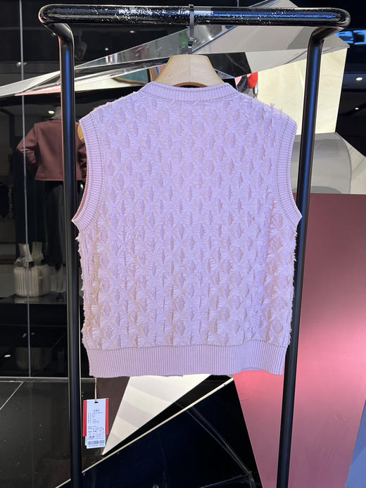 女士剪花小香风羊毛背心 商品图1