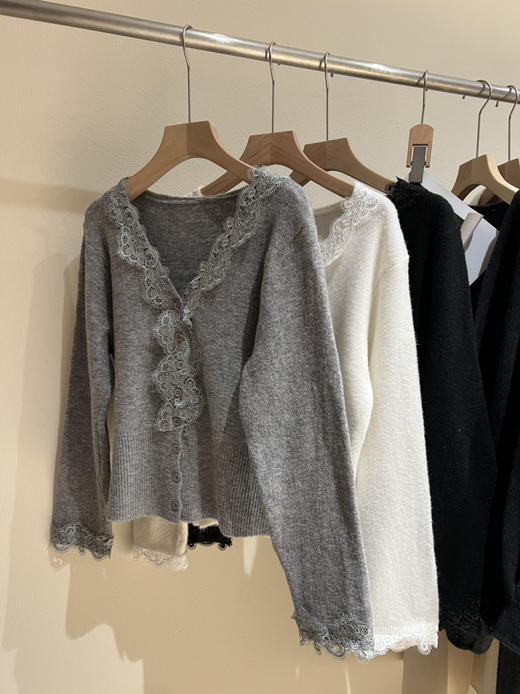 性感蕾丝羊绒小衫 商品图6