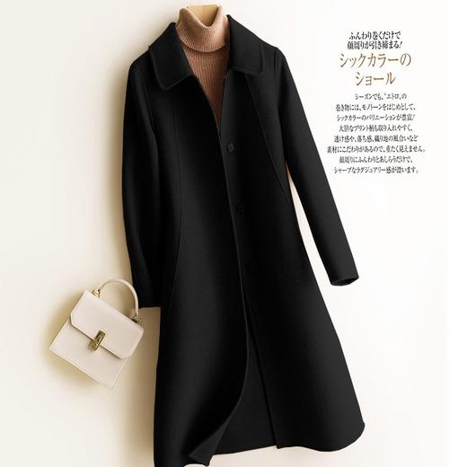 纯羊毛呢外套双面羊绒呢子大衣 商品图5