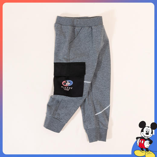 【商场同款】秋冬新款男童时尚米奇印花工装长裤中大童卫裤学生束脚裤223DK0402 商品图3