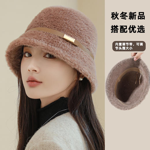 女貂绒盆帽 商品图1
