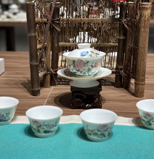 景德镇陶瓷 国瓷红叶 5头珐琅彩雍容华贵 商品图0