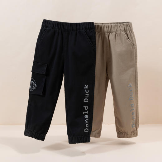 迪士尼秋冬新款男童长裤百搭工装裤中大童束脚裤时尚潮流学生裤233K1376 商品图1