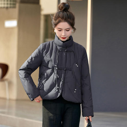 2023冬款气质时尚中式老钱风宽松显瘦潮流百搭加厚保暖羽绒服HR-WZ231239 商品图3