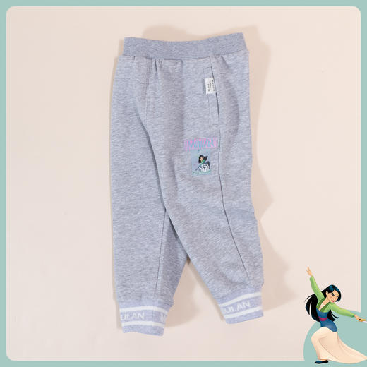 春秋新款女童脚口提花运动长裤中大童束脚裤学生百搭卫裤223DK0385 商品图1