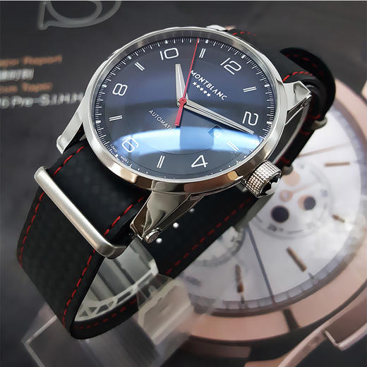 【99新正品】万宝龙时光行者系列精钢日期显示自动机械机芯男表U0114088  100421LV04 商品图3