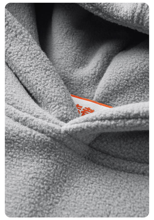 有志者UZIS摇粒绒连帽卫衣保暖秋冬男宽松美式篮球运动上衣[界限] 商品图4