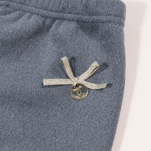 【商场同款】【加绒保暖】秋冬新款女童休闲长裤云感柔软百搭小脚裤224DK0446 商品图1