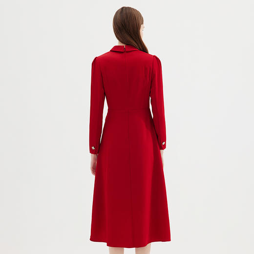 EITIE爱特爱秋季新款气质时尚翻领收腰连衣裙7177817 商品图10