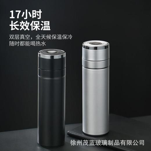 一键开盖速开杯茶水分离杯玻璃杯高硼硅商务泡茶杯车载礼品杯 商品图1