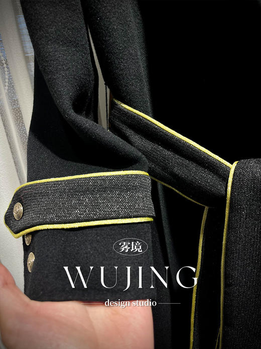 【雾境定制】限量款黑金锦竹霸气女王羊绒大衣 3203093 商品图10