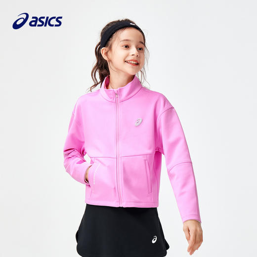ASICS/亚瑟士童装2024年春季新款女儿童立领外套时尚针织运动便服 商品图1