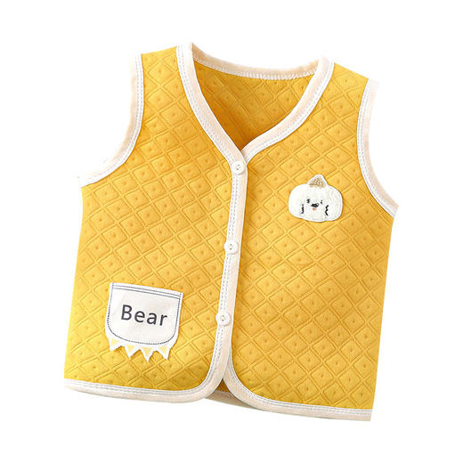 【宝宝加厚保暖夹棉马甲】宝宝三层夹棉针织马甲儿童马甲秋冬款女婴儿内穿坎肩男童加厚马甲 商品图4